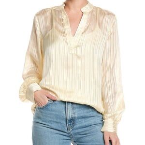 7 for all mankind women’s long sleeve shirt with camisole size XS golden NEW NWT